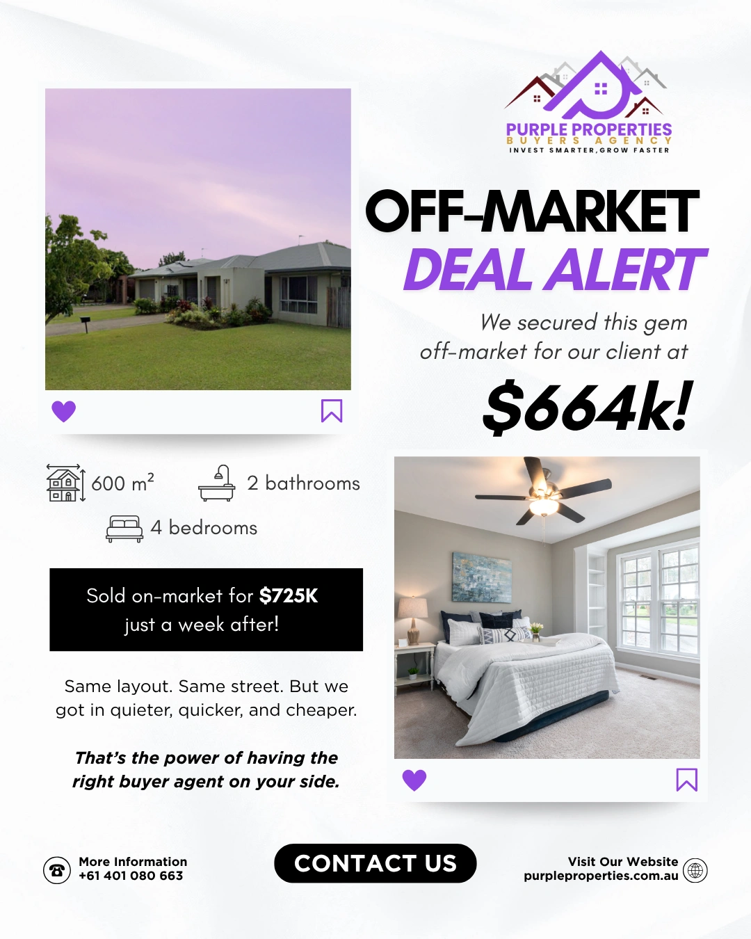 Purple Properties advertising creative
