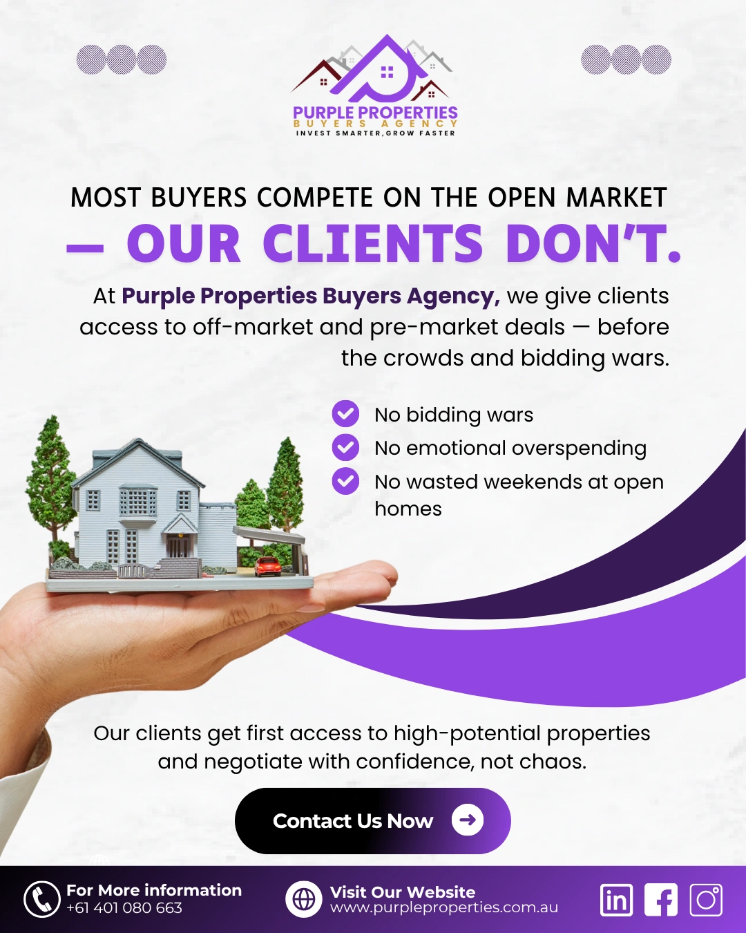 Purple Properties advertising creative